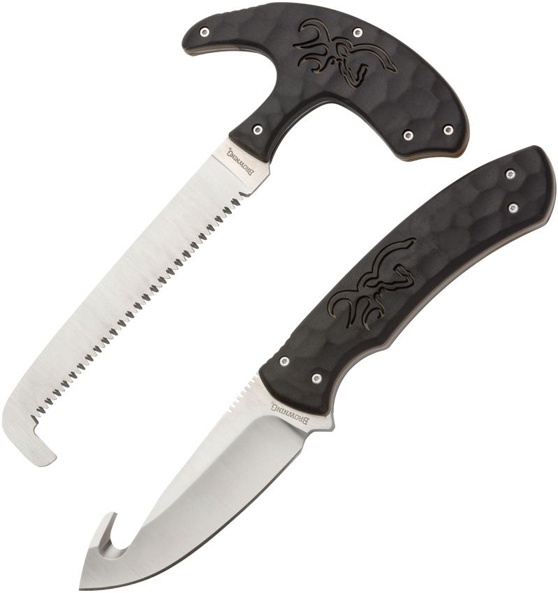 Browning Primal Combo Fixed Blade Knife Set 8Cr13MoV w/ Sheath