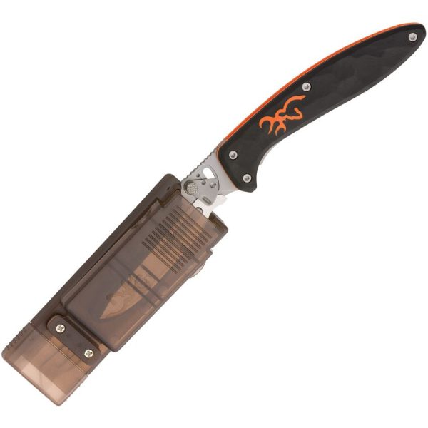 Browning Primal Scalpel Linerlock Folding Knife Black Rubber