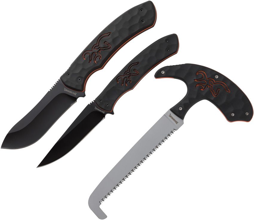 Browning Primal Series 3-Piece Fixed Blade Hunting Knife Combo Set