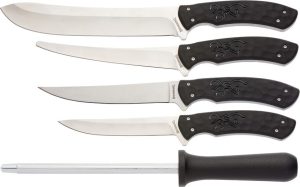 BR0446.jpg Browning Primal Fish and Game Butcher 4-Piece Fixed Blade Set