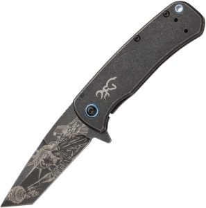 Browning Patriot Framelock Tanto - Black Stonewash