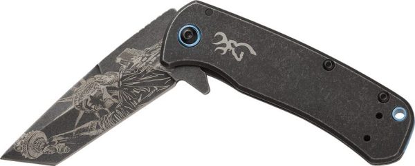 Browning Patriot Framelock Tanto - Black Stonewash