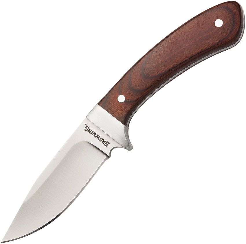 Browning Skinner Fixed Blade Knife 3.25" Stainless Brown Wood
