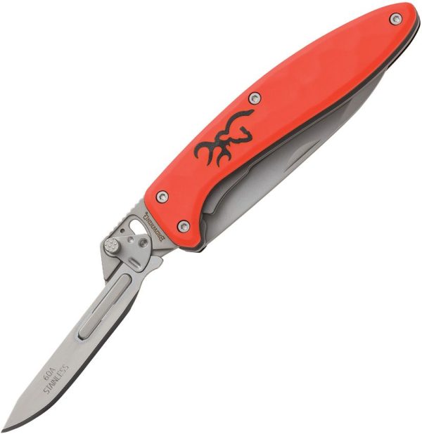 BR0462_add_02.jpg Browning Primal Scalpel Linerlock Folding Knife 420J2 Orange