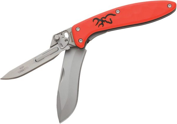 BR0462_add_03.jpg Browning Primal Scalpel Linerlock Folding Knife 420J2 Orange