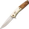 Browning Nine Mile Framelock Assisted Folding Knife Burl Wood
