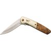Browning Nine Mile Framelock Assisted Folding Knife Burl Wood