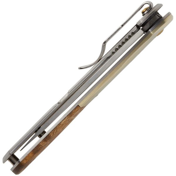 Browning Nine Mile Framelock Assisted Folding Knife Burl Wood