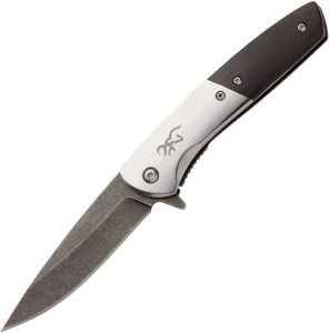 Browning Nine Mile Framelock Folding Knife - Ebony Wood