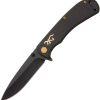 Browning Rivet Black Folder 3" D2 Steel Micarta Folding Knife