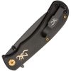 Browning Rivet Black Folder 3" D2 Steel Micarta Folding Knife