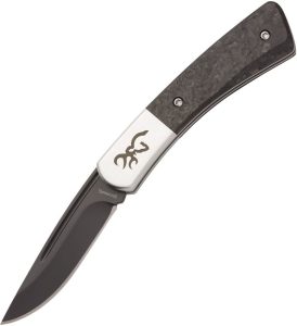 BR0476.jpg Browning Knoll Folder 12C27 Black Blade Carbon Fiber Folding Knife