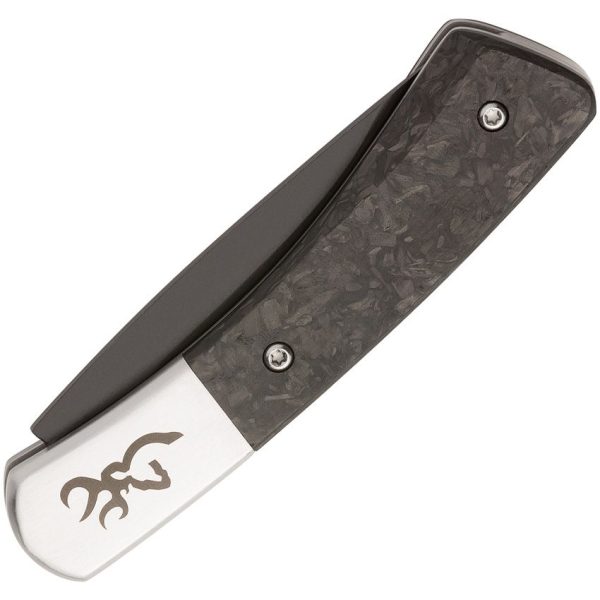 Browning Knoll Folder 12C27 Black Blade Carbon Fiber Folding Knife