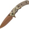 Browning Auruc Framelock A/O Camo Folding Knife D2 Blade