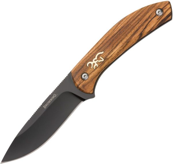 BR0491.jpg Browning Fixed Blade Zebra Wood - Black Finish