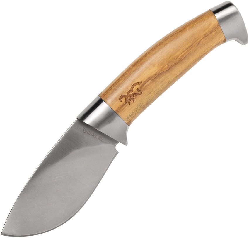 BR0497.jpg Browning Skinner Fixed Blade Knife 3.75" Stainless Brown Wood