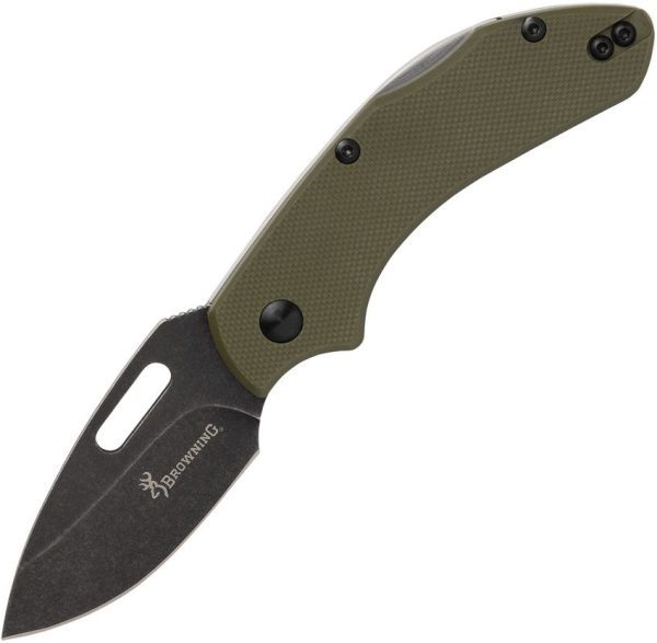 BR0504B.jpg Browning Hidden Hollow Lockback - Black D2 OD Green