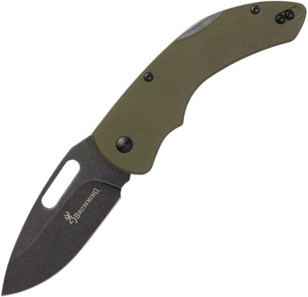 Browning Large Hidden Hollow - 3in D2 OD Green G10