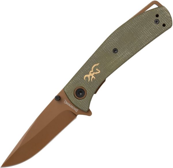 Browning Small Trailside Linerlock Folding Knife D2 Steel