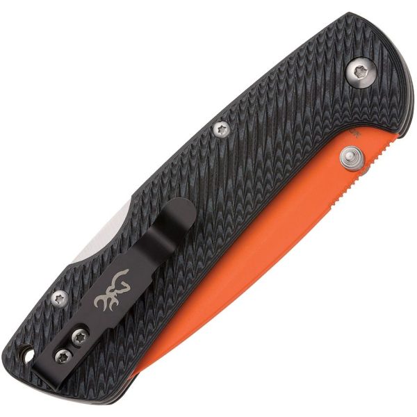 Browning Back Country Lockback Folding Knife - Orange D2
