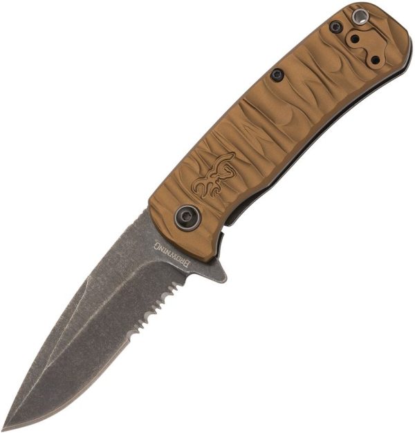 BR0527B.jpg Browning Riverstone Framelock Bronze Aluminum Folding Knife