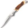 Browning Lockback Jigged Bone Folding Knife - Brown