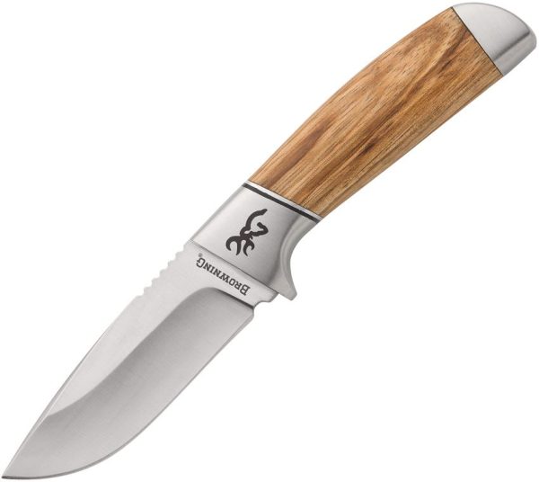 Browning Sage Creek Fixed Blade Knife 9Cr18MoV Zebra Wood