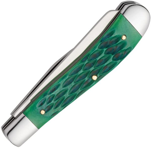Browning Trapper Green Jigged Bone Multi-Blade Knife