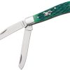 Browning Trapper Green Jigged Bone Multi-Blade Knife
