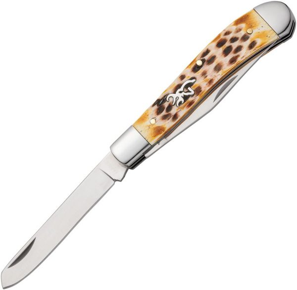Browning Trapper Natural Jigged Bone Folding Knife