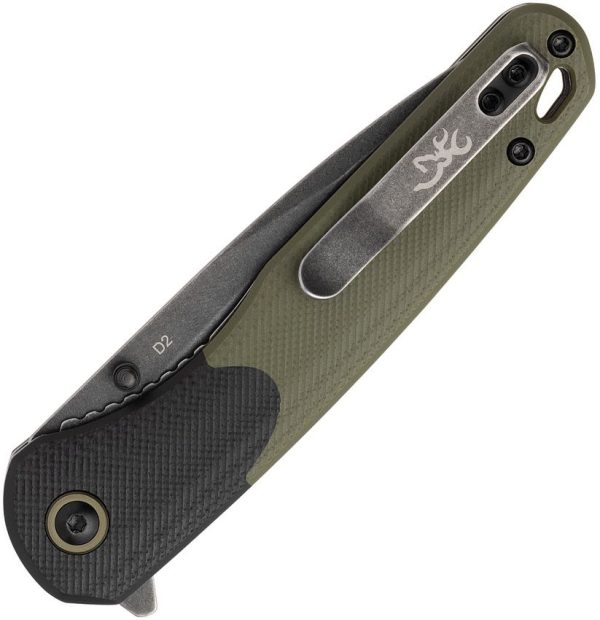 BR0556B_add_01.jpg Browning Cedar Linerlock Black Green D2 Folding Knife