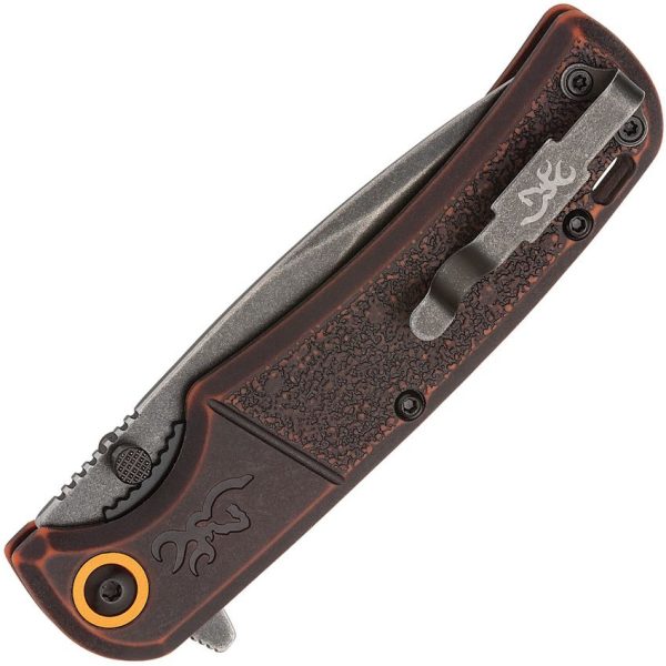 Browning Buckmark Slim Linerlock Folding Knife D2 Black Stonewash