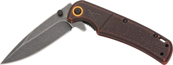 Browning Buckmark Slim Linerlock Folding Knife D2 Black Stonewash