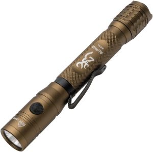 BR1256.jpg Browning Alpha Flashlight AA Brown Tactical EDC Light