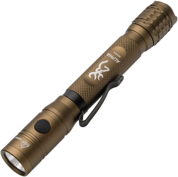 Browning Alpha Flashlight AA Brown Tactical EDC Light