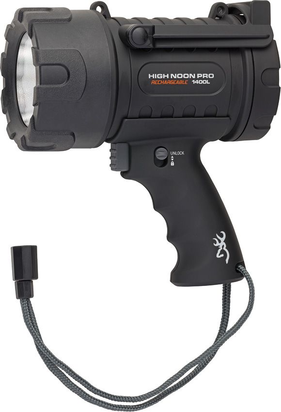 Browning High Noon Pro USB Light Tactical Flashlight 1400 Lumens