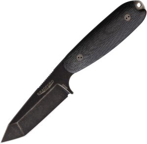 BRAD35S101.jpg Bradford Guardian 3.5 Sabre Fixed Blade N690 Black Micarta