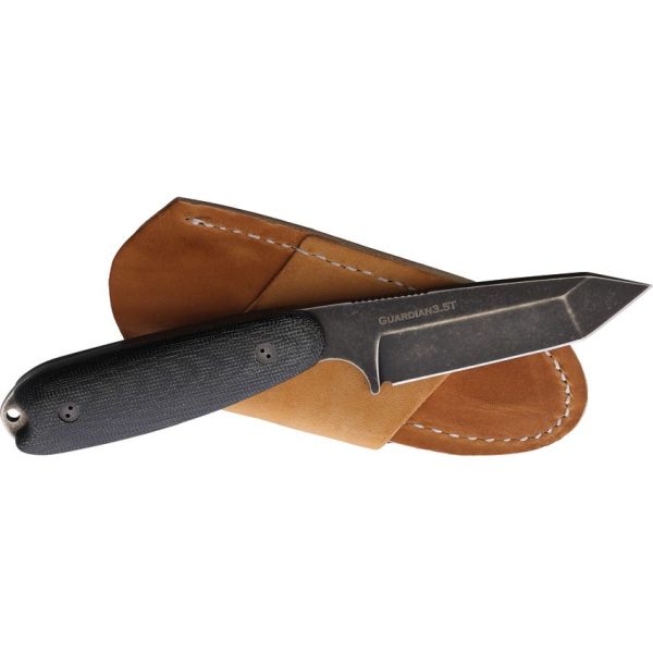 Bradford Guardian 3.5 Sabre Fixed Blade N690 Black Micarta