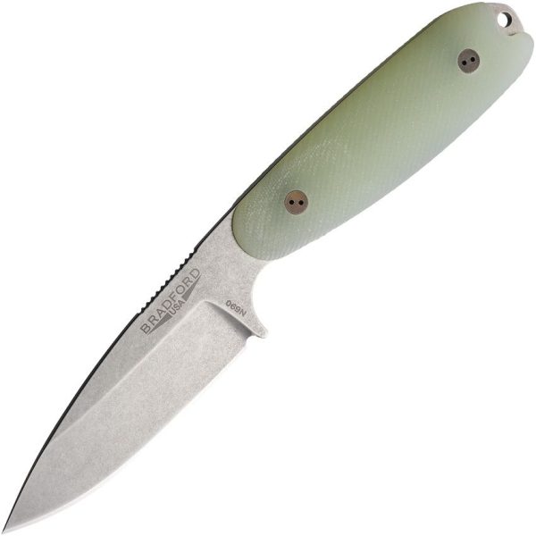 Bradford Guardian 3.5 Fixed Blade Knife N690 Sabre Jade G10