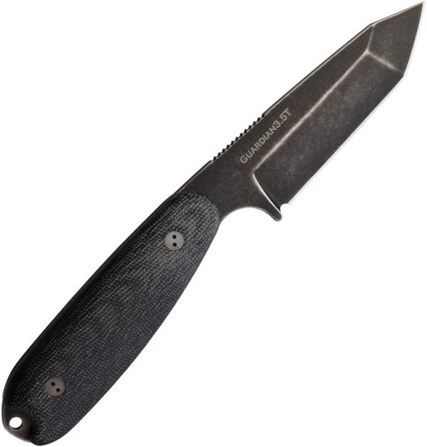 Bradford Guardian 3.5 Tanto Fixed Blade N690 Black Micarta