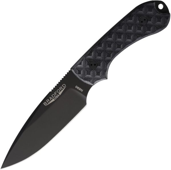 BRAD3FE001B.jpg Bradford Guardian 3 Fixed Blade N690 Black Knife