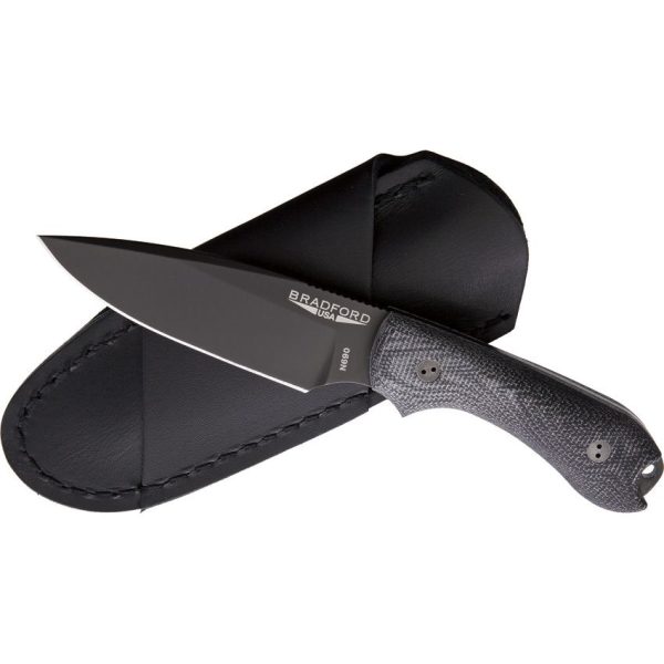 Bradford Guardian 3D Black DLC Fixed Blade N690 Knife