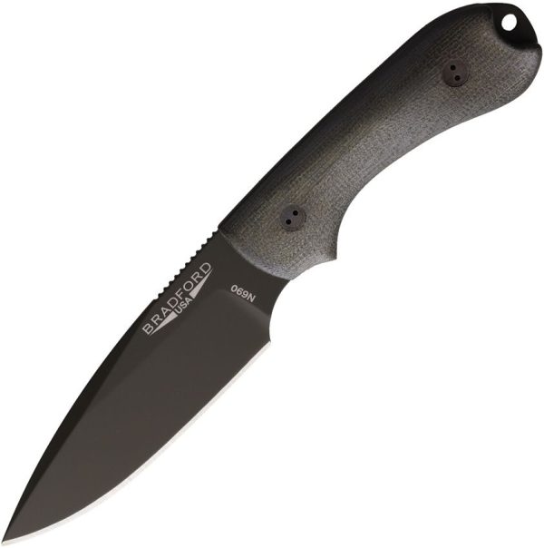 BRAD3FE102OD.jpg Bradford Guardian 3 Fixed Blade Knife N690 OD Green Cerakote