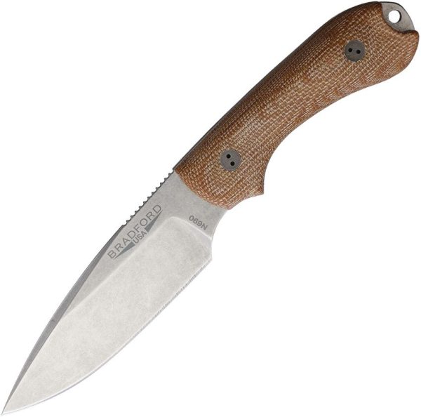BRAD3FE104.jpg Bradford Guardian 3 Fixed Blade Knife N690 Micarta