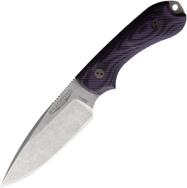 Bradford Guardian 3 3D Fixed Blade Knife AEB-L Purple Black