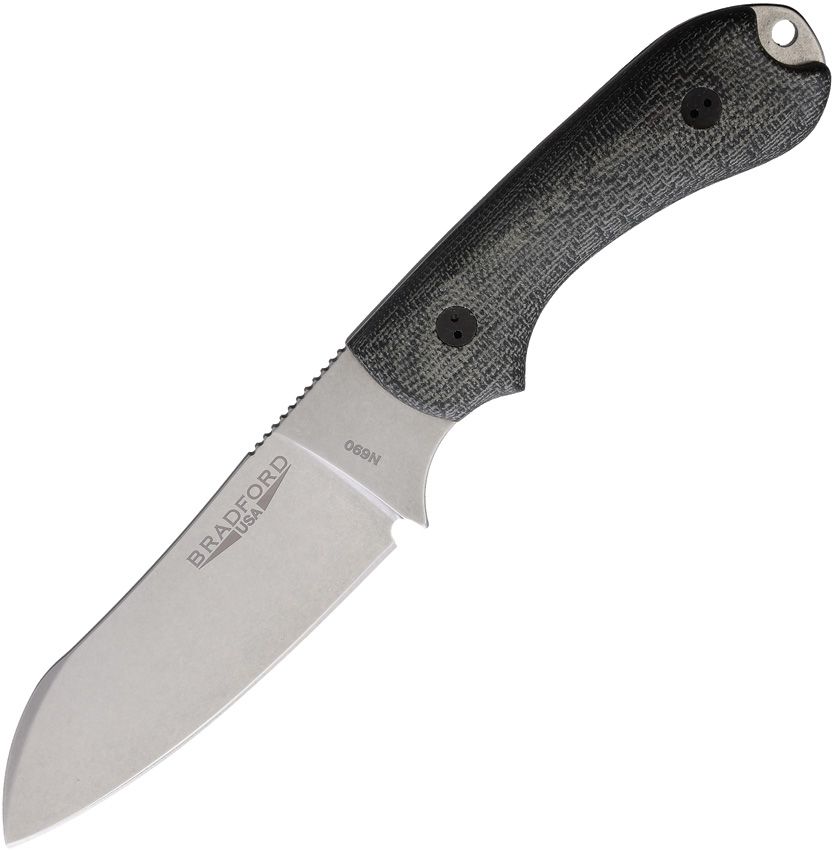 Bradford Knives Guardian 3 Fixed Blade Black Micarta 3.5"