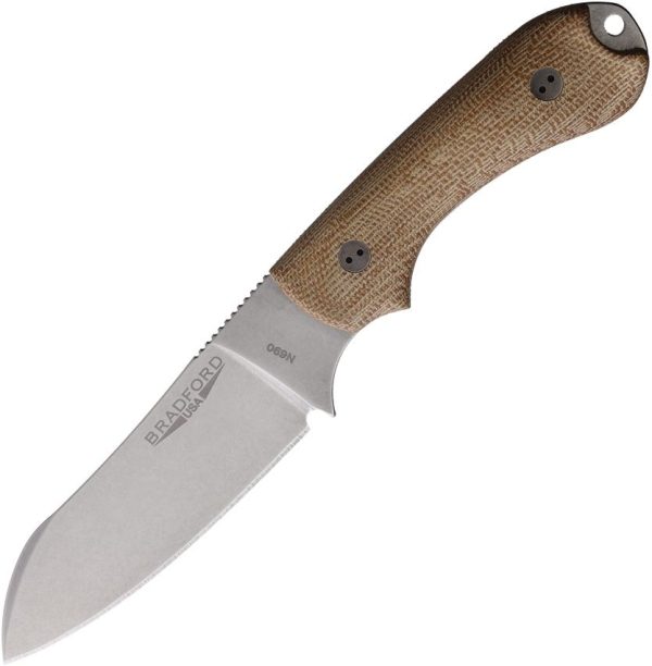 Bradford Guardian 3 Natural Fixed Blade N690 Sheepsfoot Knife