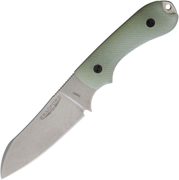 Bradford Guardian 3 3D Ghost Fixed Blade N690 Sheepsfoot Knife