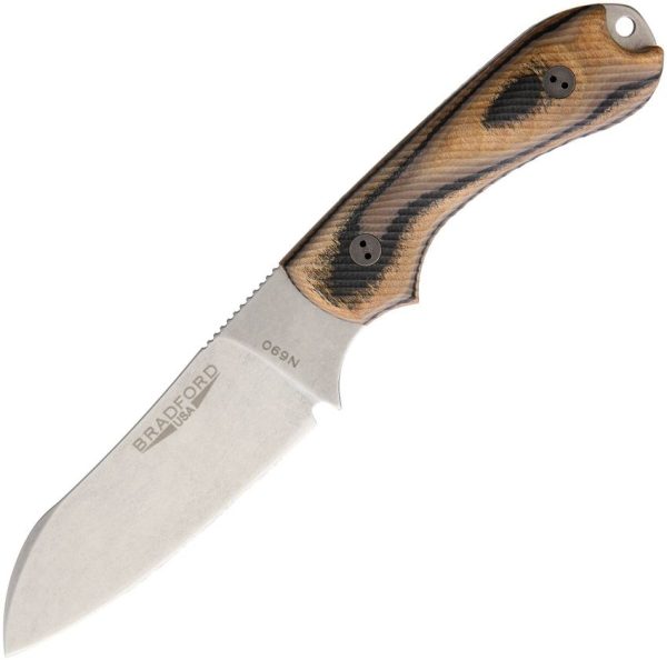 Bradford Guardian 3 Sheepsfoot N690 Fixed Blade Knife G-Wood