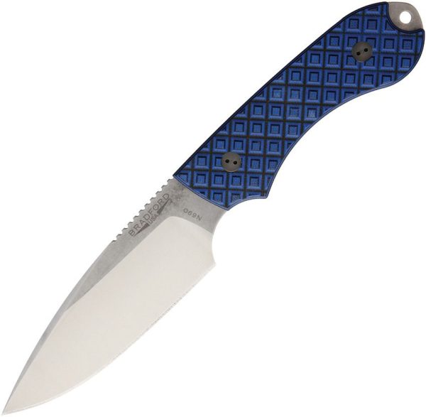 Bradford Guardian 4 Fixed Blade Knife N690 Black Blue G10